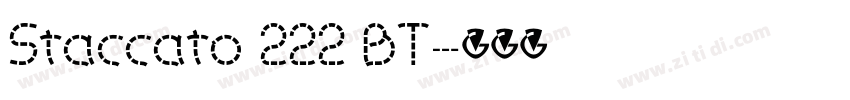 Staccato 222 BT字体转换